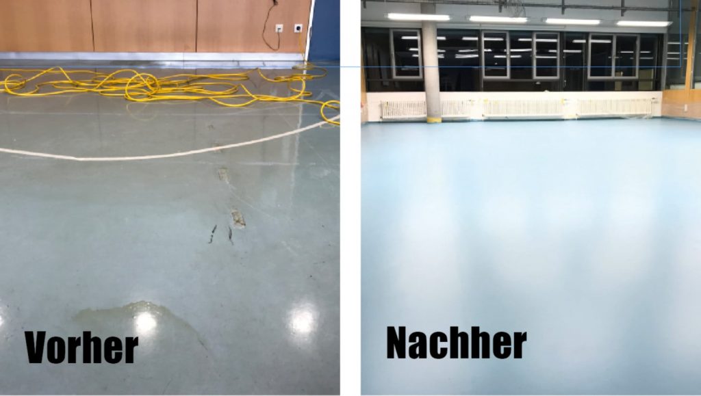 Bodenpflege vorher & nachher