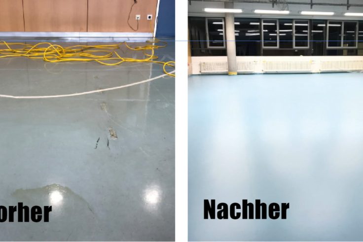Bodenpflege vorher & nachher Bodenpflege vorher & nachher